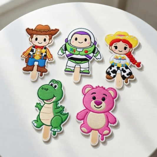 Collection Of Adorable Woody Buzz Jessie Rex Lotso Popsicle Patches

