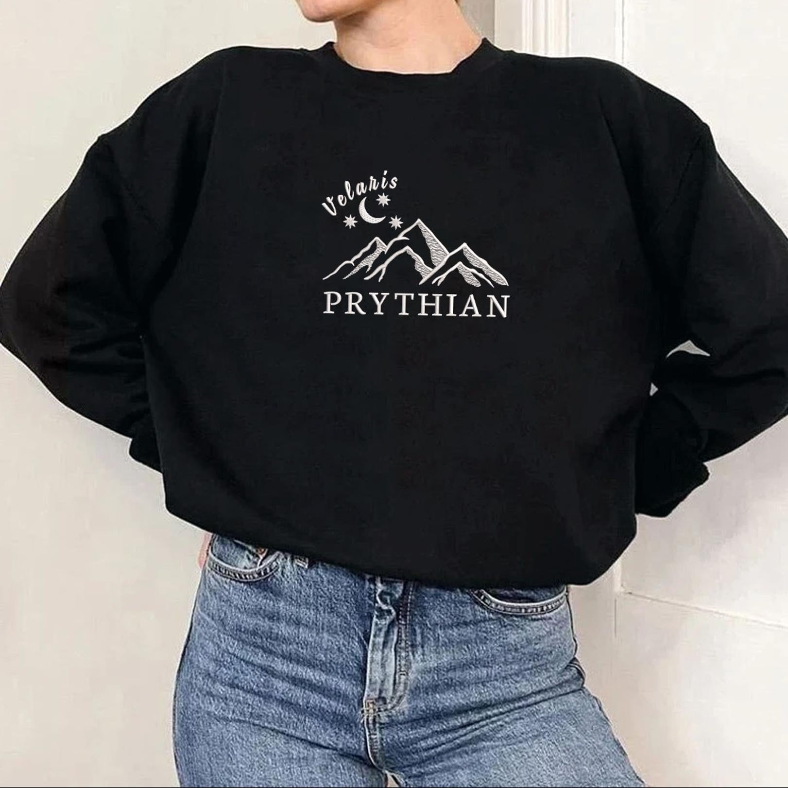 Black Velaris Embroidered Sweatshirt