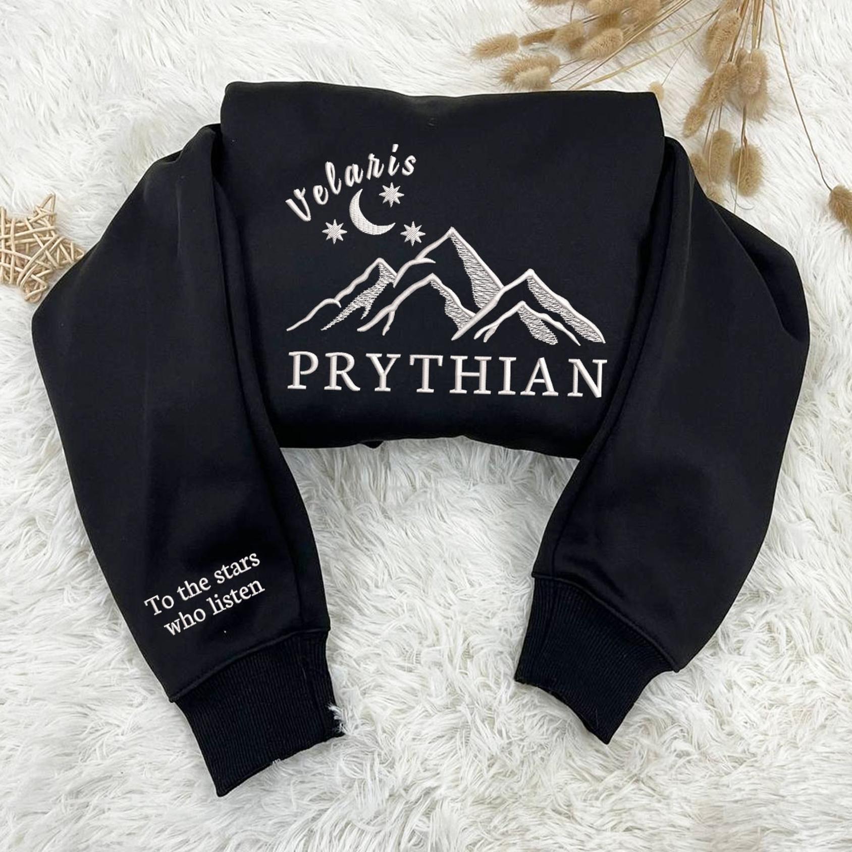 Black Embroiered Velaris Sweatshirt