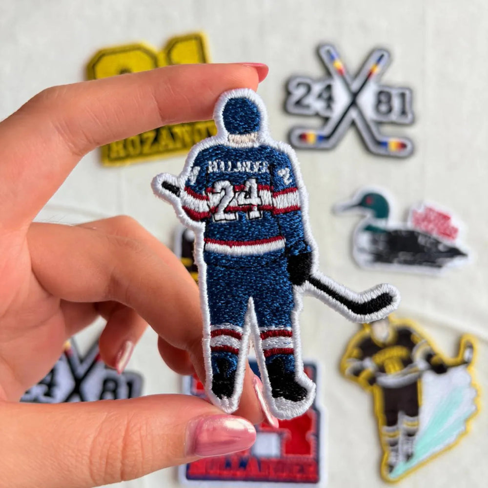 Detailed Hollander 24 Player Patch Blue Embroidered Cozy Fit