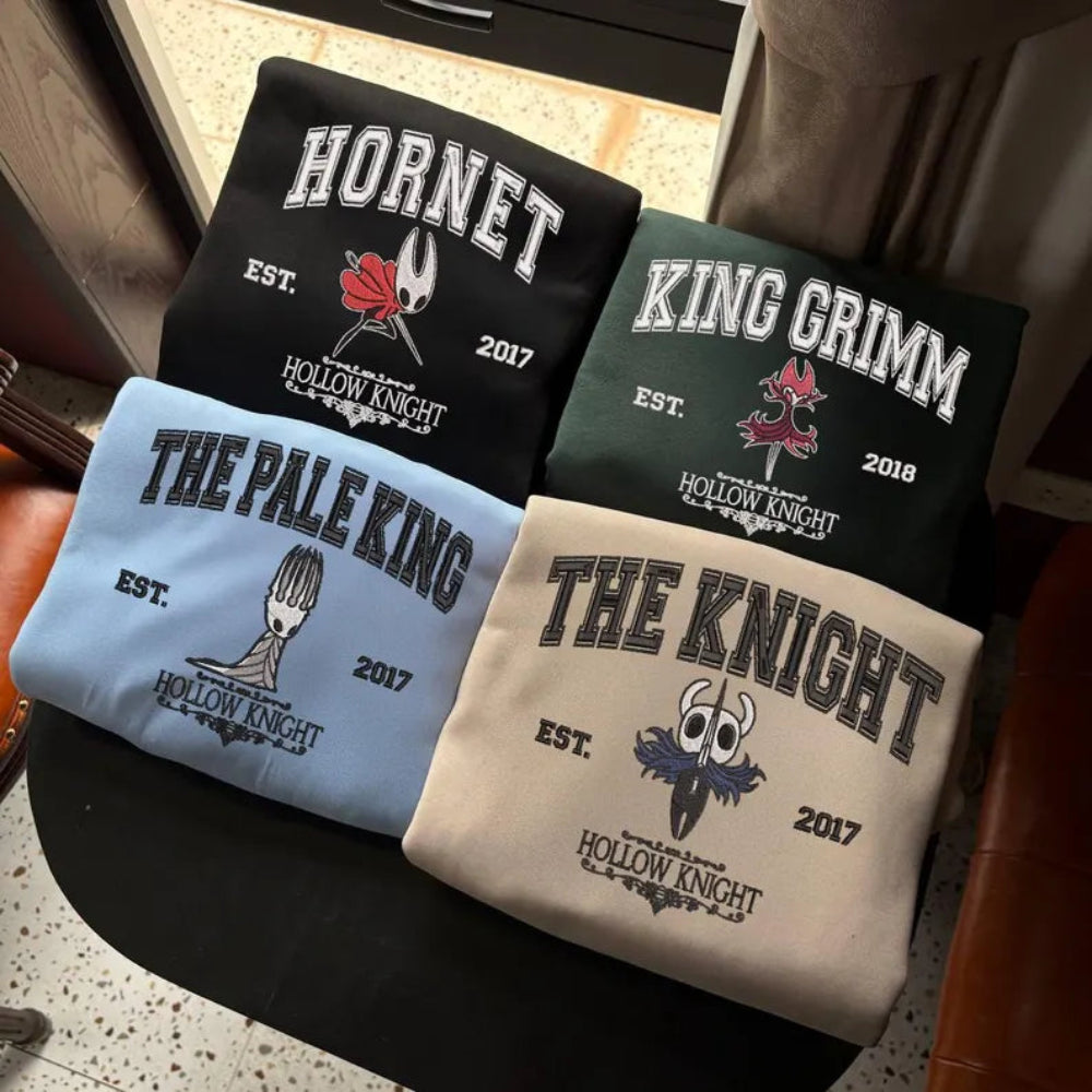 Collection Of Hollow Knight Varsity Sweatshirts, Pale King To The Knight