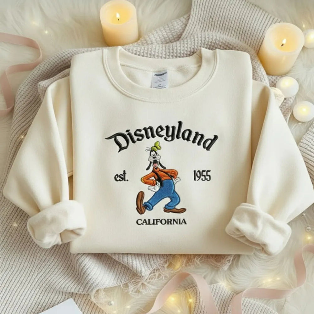 Sand sweatshirt Goofyrunning Disneyland est 1955 vintage style