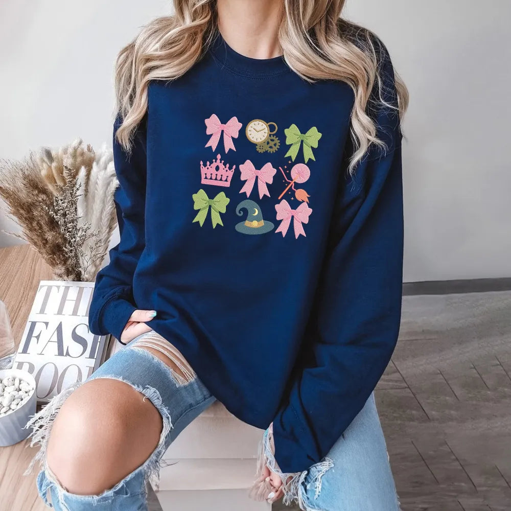Navy Wicked Embroidered Sweatshirt