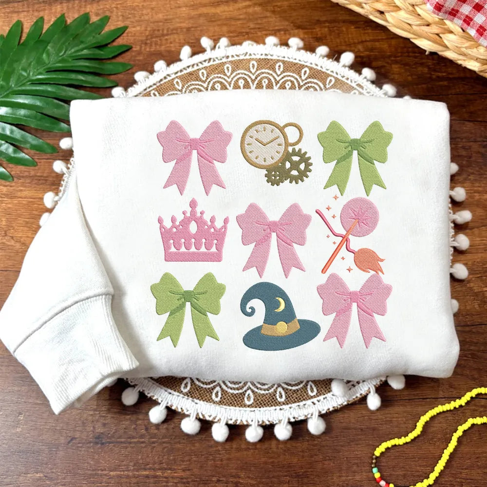 White Wiked Embroidered Sweatshirt