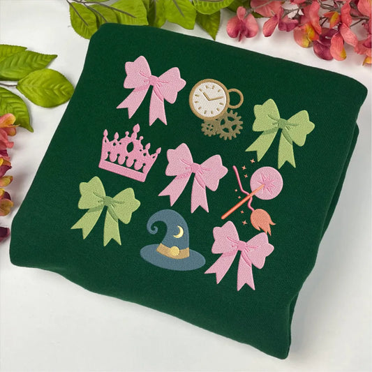 Forest Green Wicked Embroidered Sweatshirt