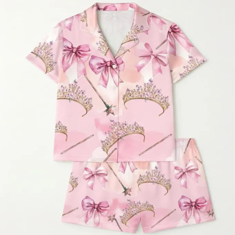 Premium Pink Bow Pajama Set Ultra Soft And Magical Design