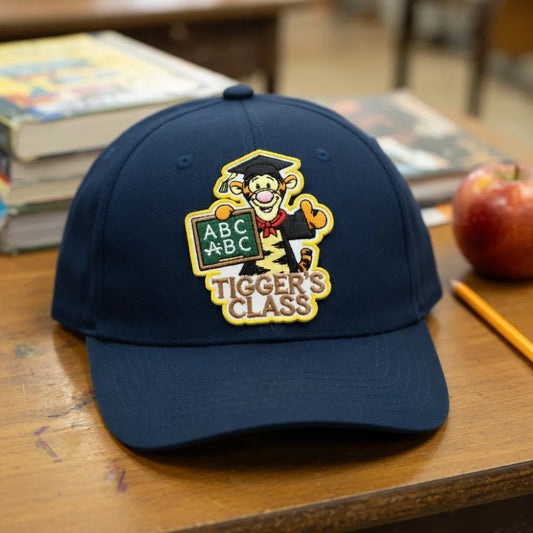  Baseball Cap With Tigger’s Class Graduation Patch, Apple On Desk