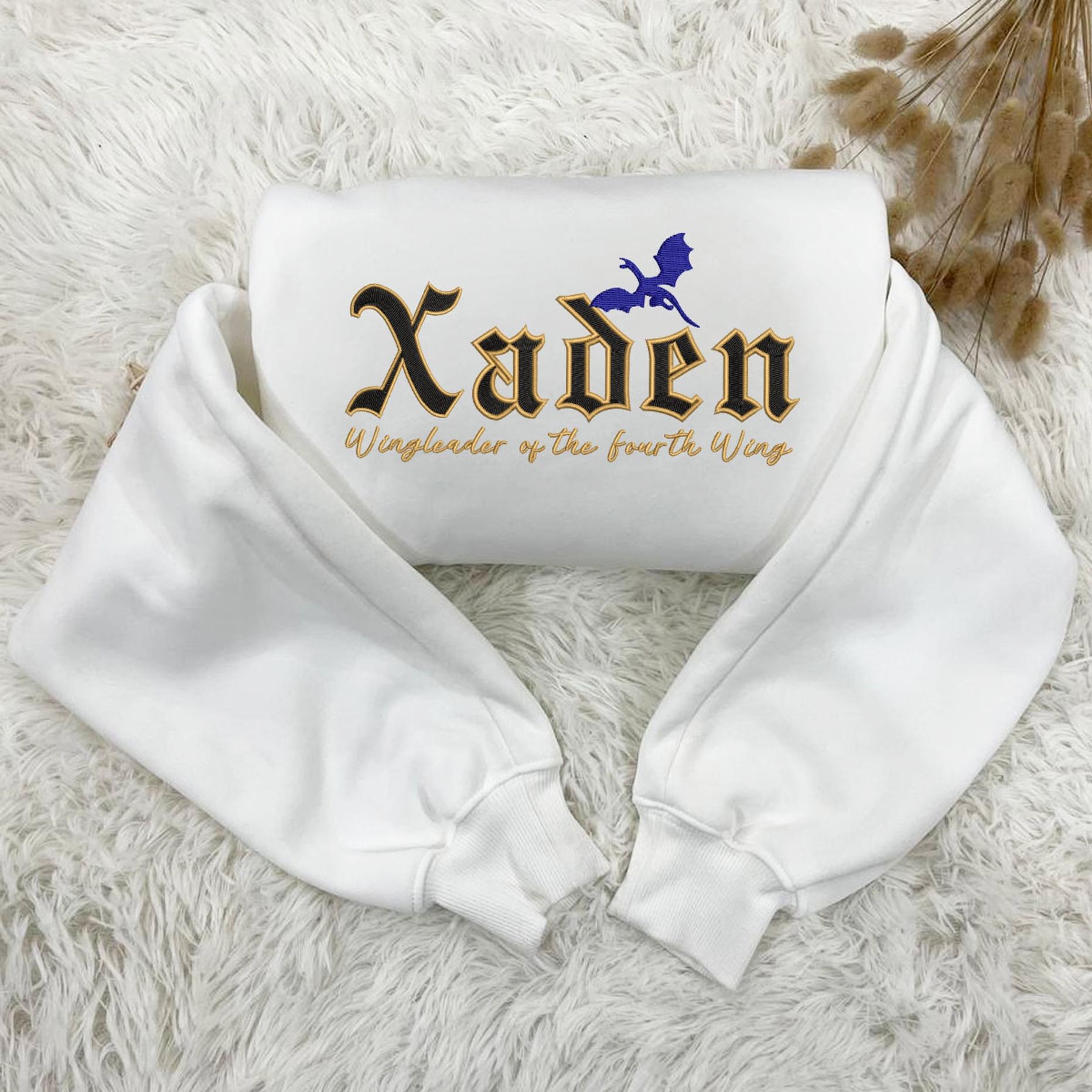 White Xaden Embroidered Sweatshirt