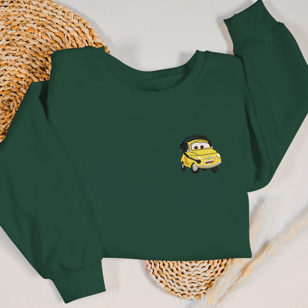 Forest Green Luigi Headphones Tiny Embroidery On Straw Mats