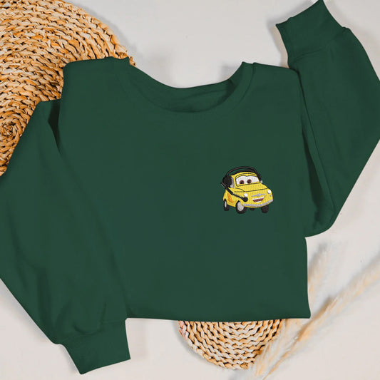 Forest Green Luigi Headphones Tiny Embroidery On Straw Mats